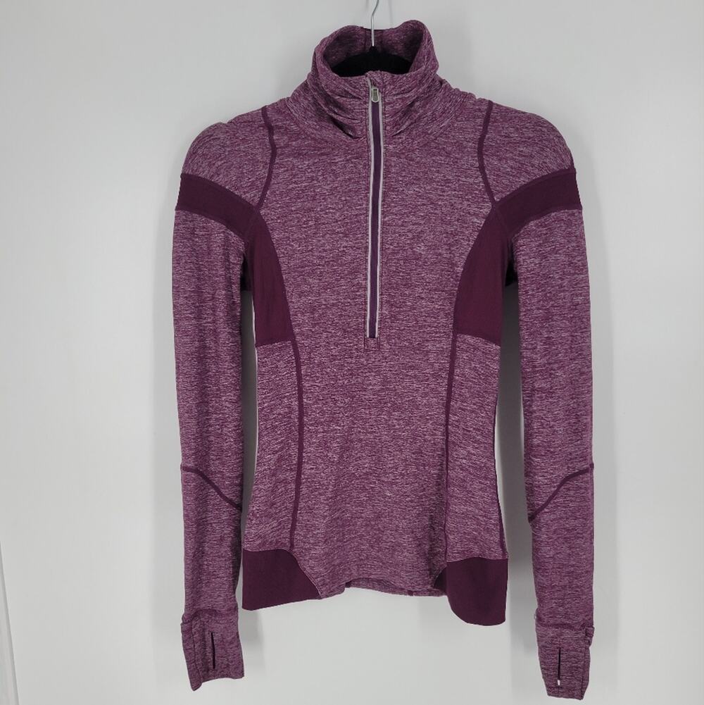 Lululemon Purple Heather Half Zip Long Sleeve Inspire Pullover 4